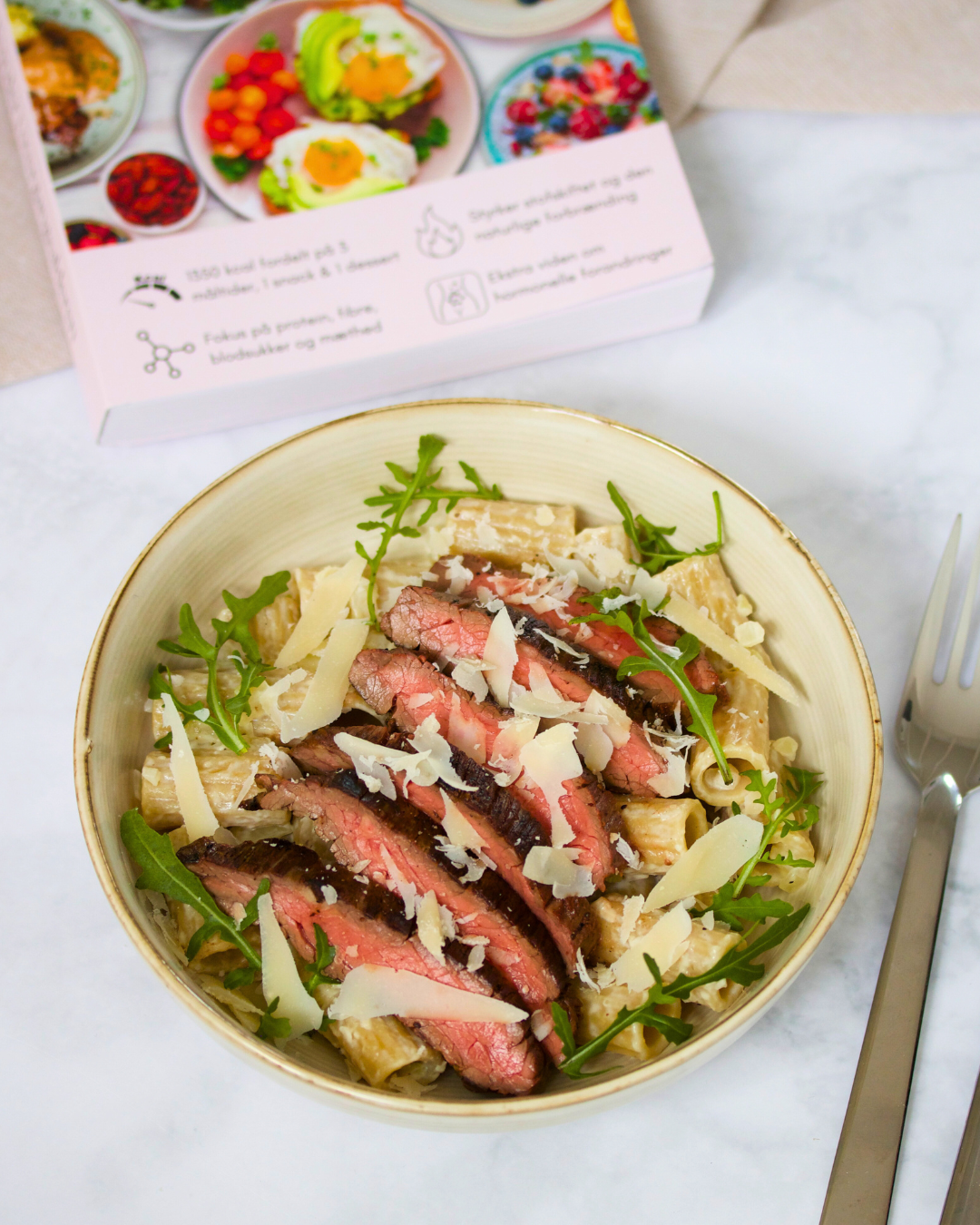 Pasta med flanksteak