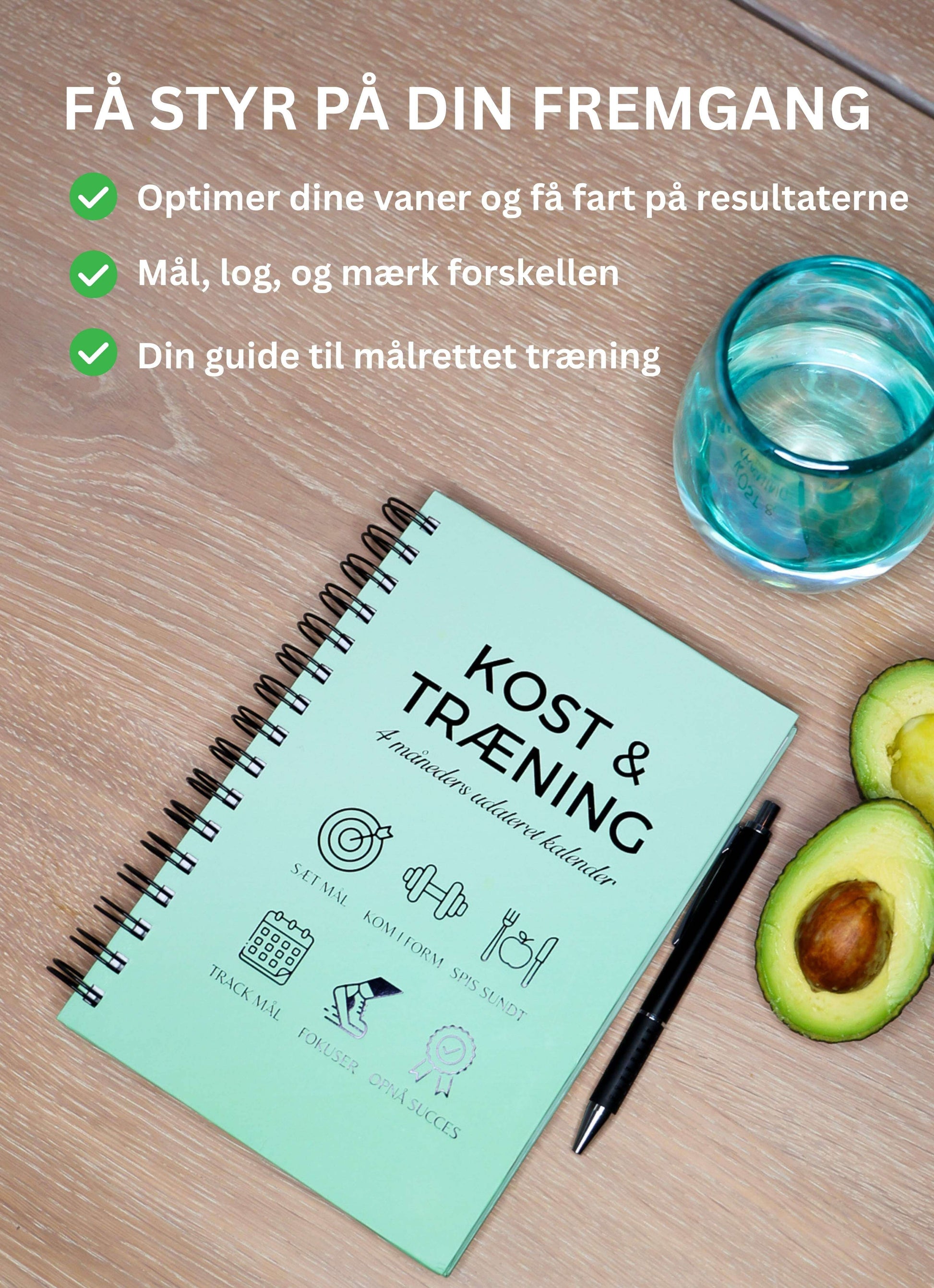 Kost- og træningsdagbog, Smart Makro, træningsdagbog, kostdagbog, 12 ugers plan, fitnessdagbog, madplan bog, træningsplan bog, vægttabsdagbog, muskelopbygningsdagbog, vane tracker, målplanlægning, log søvn, log vand, log skridt, log makroer, månedlig refleksion, daglig refleksion, indkøbsseddel, ugekalender, sund livsstil bog, planlægningsbog til træning, planlægningsbog til kost, resultater, motivation, struktur, personlig udvikling.