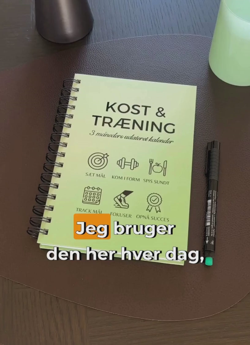 Indlæs video: Kost- og træningsdagbogen