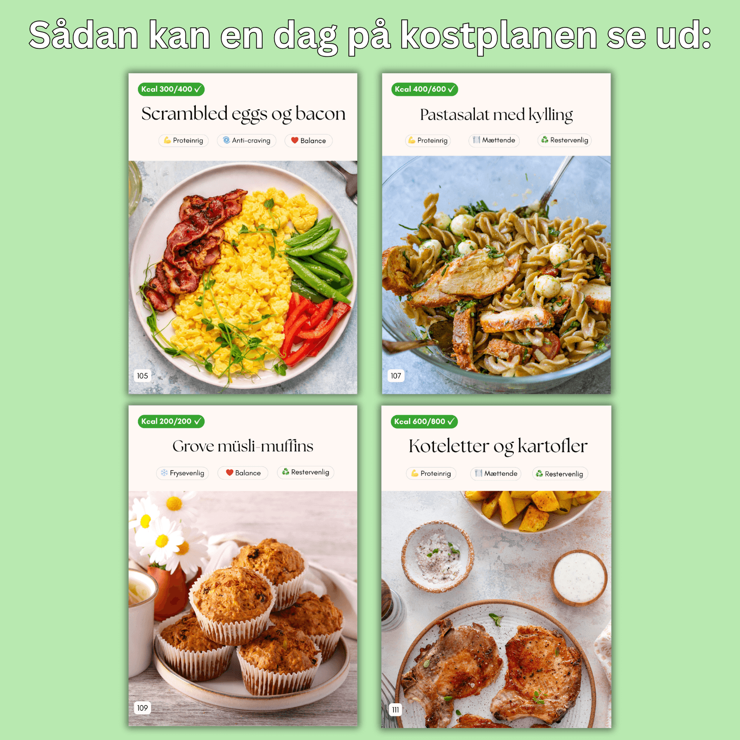 4-ugers kostplan til par (inkl. indkøbsliste)