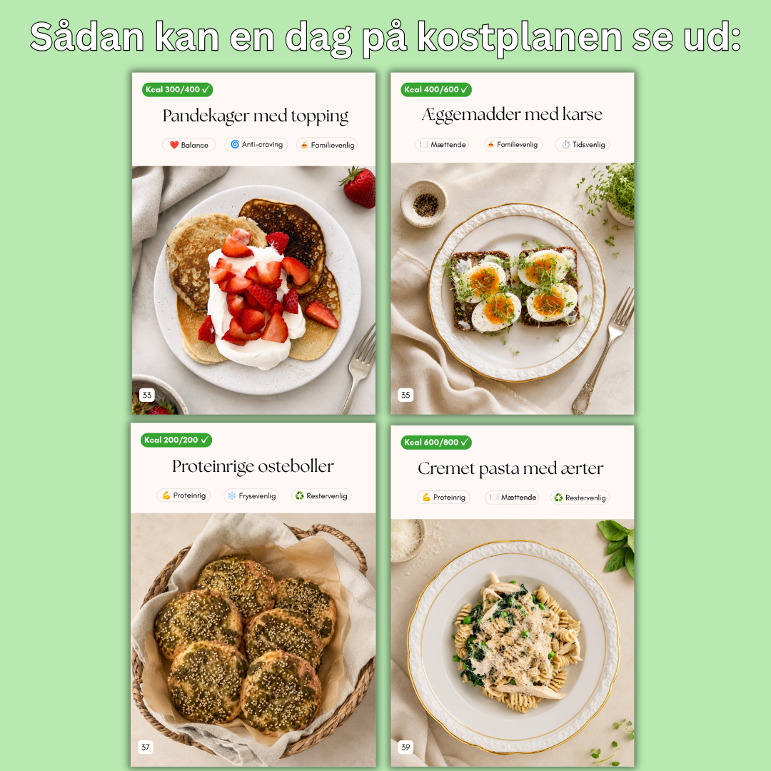 4-ugers kostplan til par (inkl. indkøbsliste)