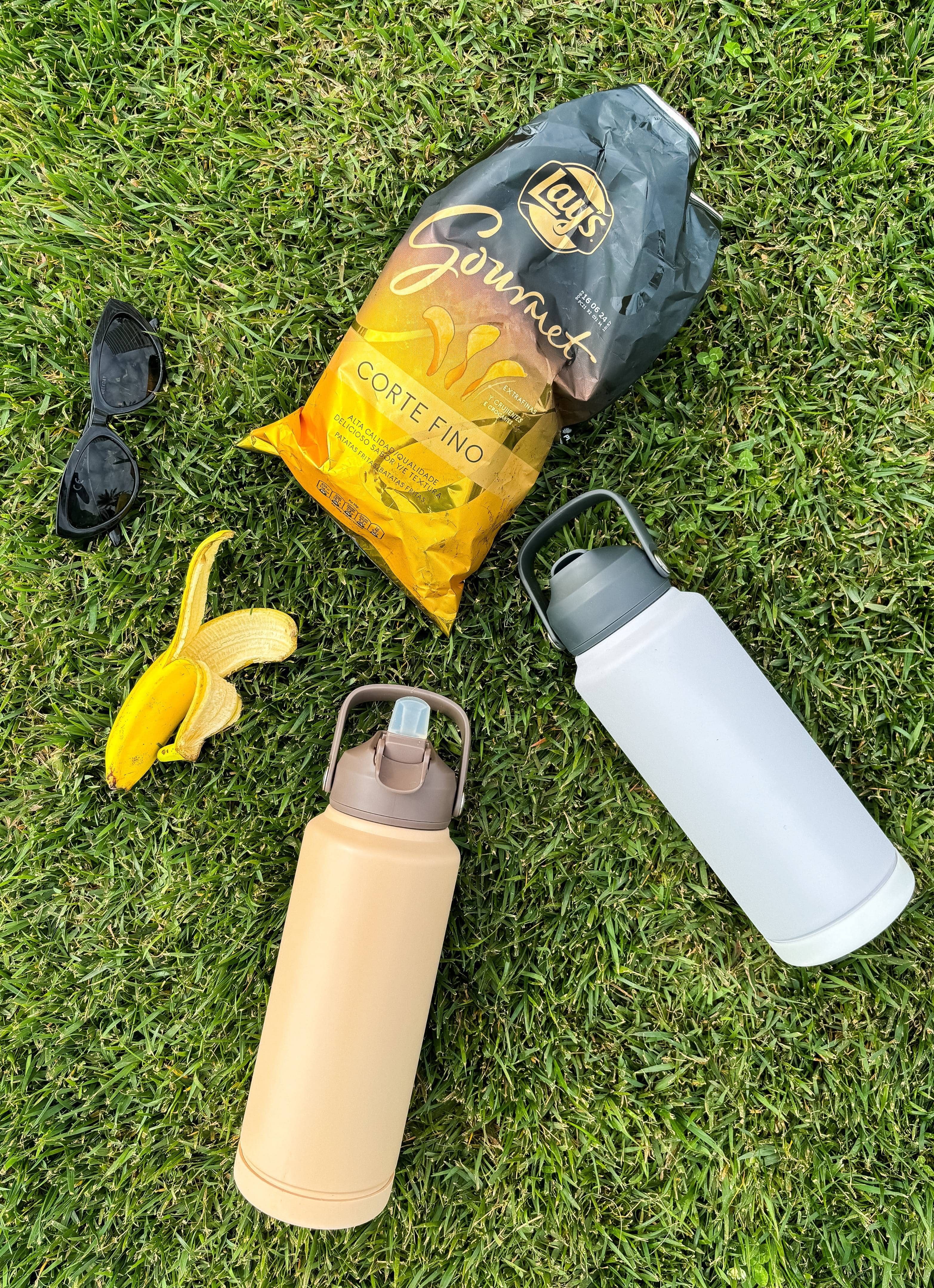 1L termovandflaske med sugerør