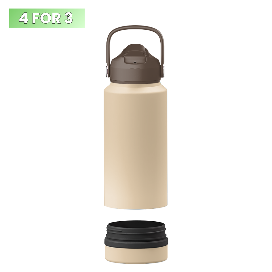 0,75L termovandflaske m. snack-rum i bunden