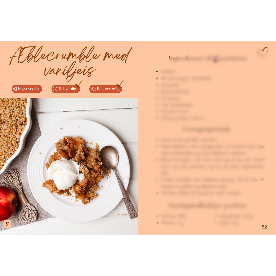 Kalorielette efterårsopskrifter. Sund mad til efteråret. Nemme opskrifter med få kalorier. Æblekage uden sukker. Svampesauce med grøntsager. Sunde kanelsnegle. Proteinburger. Kalorielet gryderet. Sunde vafler med topping. Sund crumble med frugt. Græskar dessert. Efterårsmad med lavt kalorieindhold. Sunde søde opskrifter. Comfort food til vægttab. Hverdagsretter med færre kalorier. Opskrifter til kostplan. Smart Makro opskrifter til efterår og hygge.