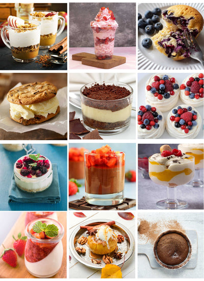 Kalorielette desserter e-bog. 25 sunde dessertopskrifter. Desserter til vægttab. Sund cheesecake. Kalorielet brownie. Sukkerfri mousse. Nemme desserter under 250 kcal. Lavkalorie opskrifter. Sunde søde sager. Slankevenlige desserter. Sukkerreduceret e-bog. Desserter til kostplan. Hverdagsdesserter uden dårlig samvittighed. Sunde desserter til kvinder i overgangsalderen. Sund livsstil uden afsavn. Digital opskriftsbog med søde favoritter. Desserter til diæt, kalorieregnskab og vægtkontrol.