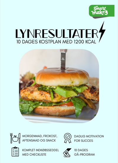 Lynresultater kostplan, 10 dages kostplan, 1200 kcal madplan, vægttab på kort tid, kostplan til hurtigt vægttab, PDF kostplan vægttab, fysisk bog slankekur, kostplan med gåprogram, slankekur uden træning, madplan til vægttab, kickstart vægttab, kostplan med motivation, kalorielet madplan, kostplan kvinder, kostplan overgangsalder, vægttab med indkøbsliste, vægttabsplan med resultater, kostplan lavt stofskifte, vægttab uden kalorietælling, gåprogram til vægttab