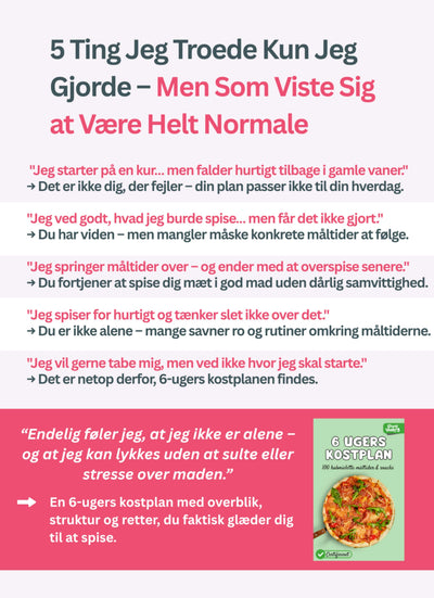 6-ugers Kostplan til Vægttab