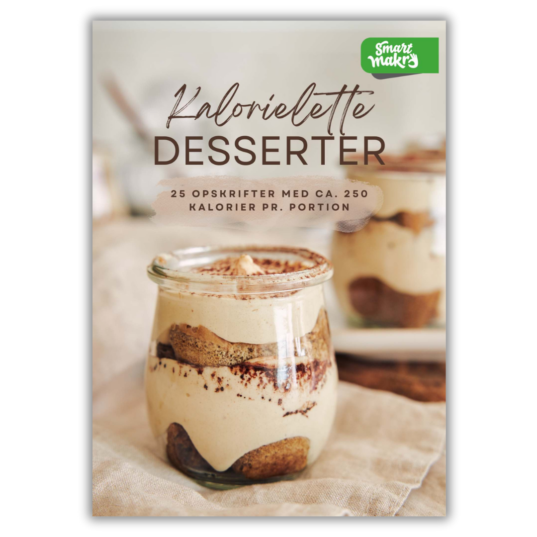 Kalorielette desserter e-bog. 25 sunde dessertopskrifter. Desserter til vægttab. Sund cheesecake. Kalorielet brownie. Sukkerfri mousse. Nemme desserter under 250 kcal. Lavkalorie opskrifter. Sunde søde sager. Slankevenlige desserter. Sukkerreduceret e-bog. Desserter til kostplan. Hverdagsdesserter uden dårlig samvittighed. Sunde desserter til kvinder i overgangsalderen. Sund livsstil uden afsavn. Digital opskriftsbog med søde favoritter. Desserter til diæt, kalorieregnskab og vægtkontrol.