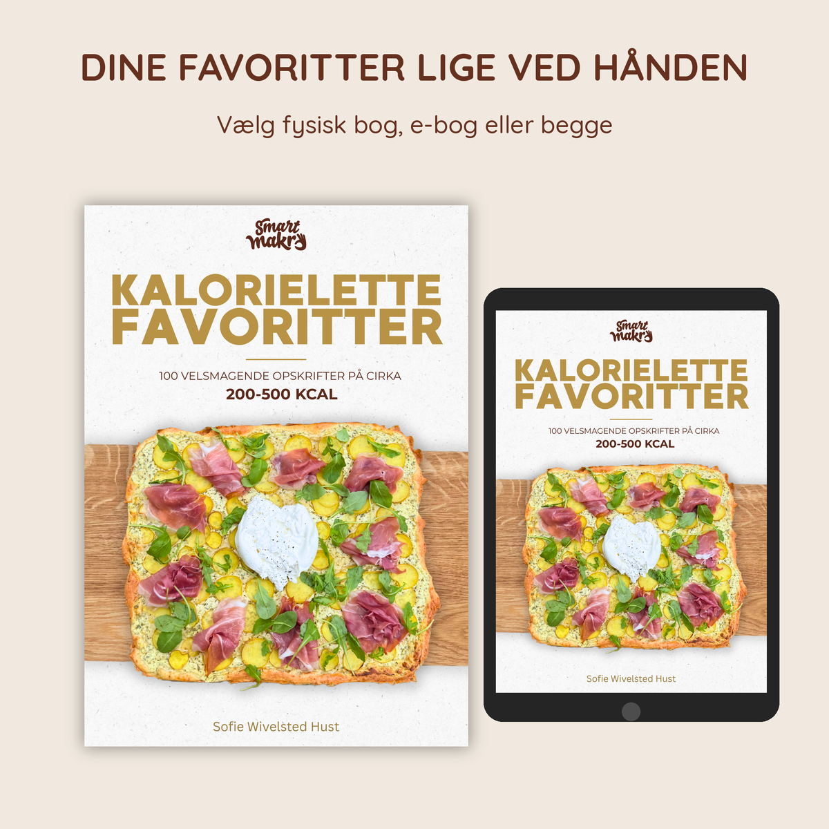 Kalorielette favoritter som fysisk bog og e-bog