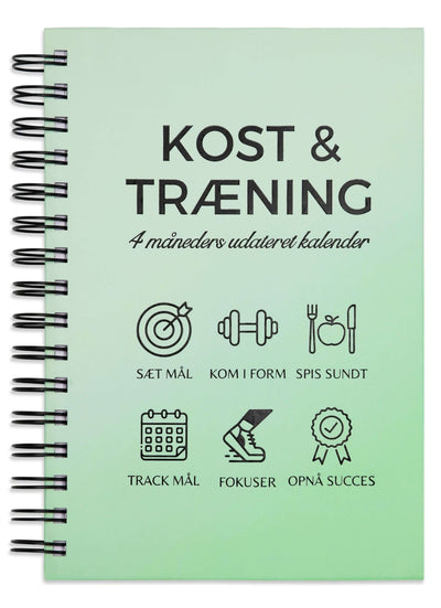 Kost- og træningsdagbog, Smart Makro, træningsdagbog, kostdagbog, 12 ugers plan, fitnessdagbog, madplan bog, træningsplan bog, vægttabsdagbog, muskelopbygningsdagbog, vane tracker, målplanlægning, log søvn, log vand, log skridt, log makroer, månedlig refleksion, daglig refleksion, indkøbsseddel, ugekalender, sund livsstil bog, planlægningsbog til træning, planlægningsbog til kost, resultater, motivation, struktur, personlig udvikling.