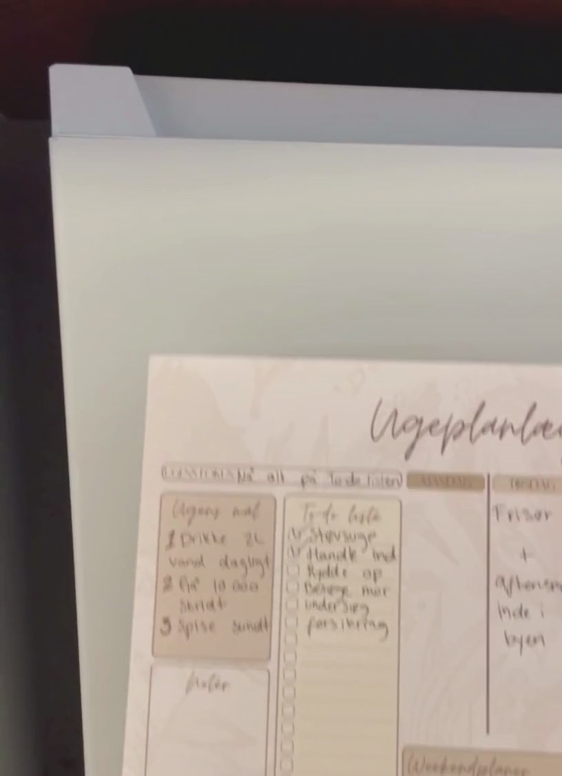 Indlæs video: Ugeplanlægger m. magnetbagside