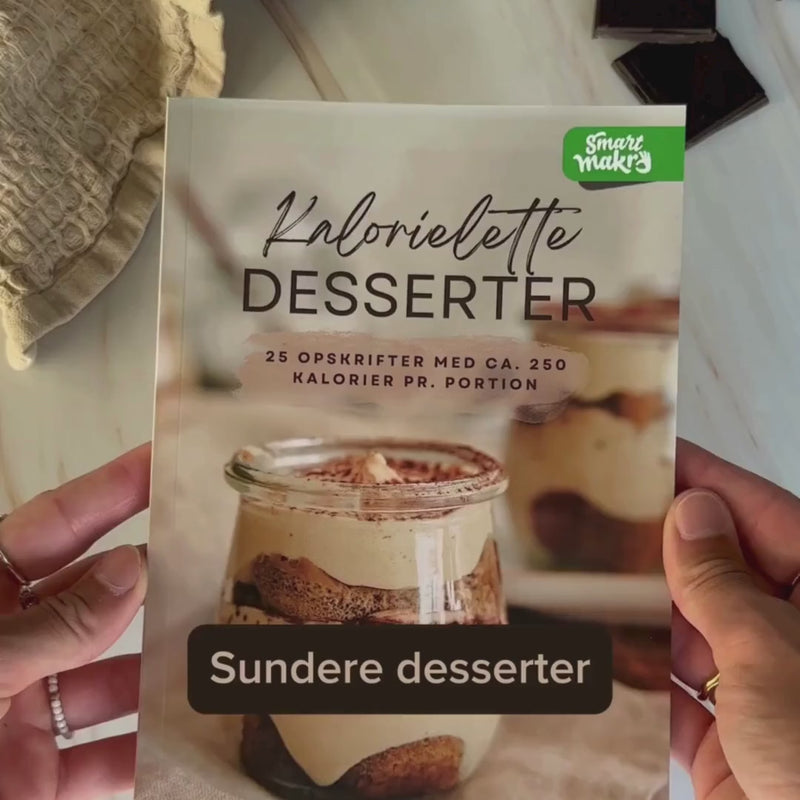 Kalorielette desserter e-bog. 25 sunde dessertopskrifter. Desserter til vægttab. Sund cheesecake. Kalorielet brownie. Sukkerfri mousse. Nemme desserter under 250 kcal. Lavkalorie opskrifter. Sunde søde sager. Slankevenlige desserter. Sukkerreduceret e-bog. Desserter til kostplan. Hverdagsdesserter uden dårlig samvittighed. Sunde desserter til kvinder i overgangsalderen. Sund livsstil uden afsavn. Digital opskriftsbog med søde favoritter. Desserter til diæt, kalorieregnskab og vægtkontrol.