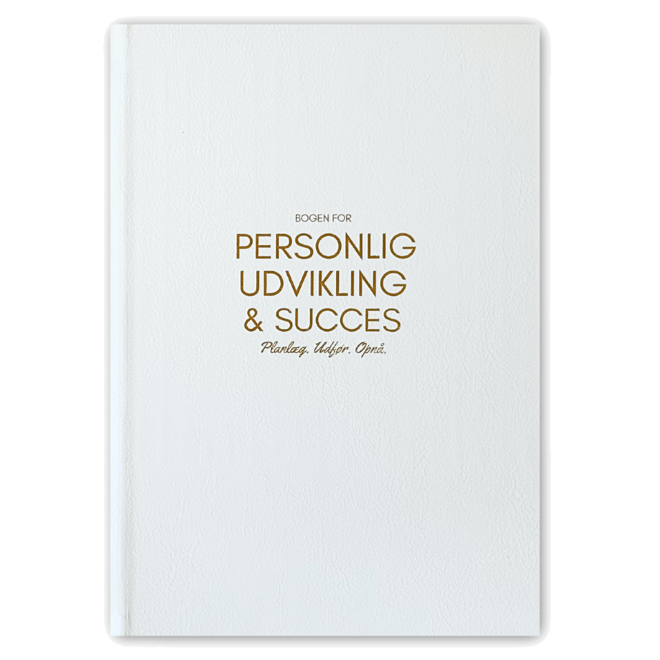 Bogen for personlig udvikling og succes – originalt produktbillede med transparent baggrund